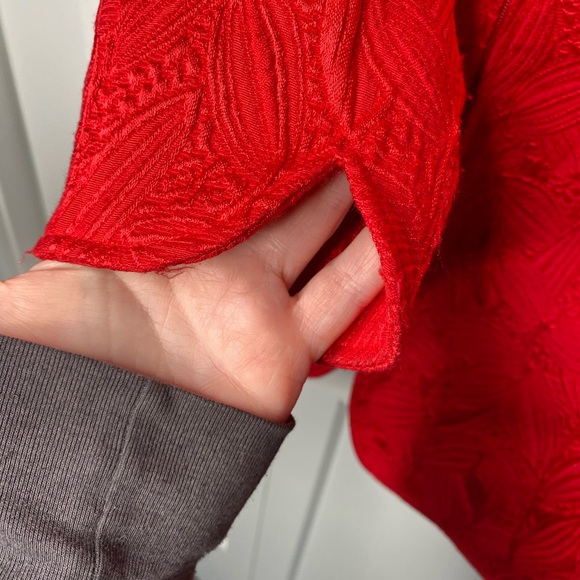 Laura Ashley Mock Neck Floral Embroidered Zip Blazer Jacket Women’s Size Small - Picture 5 of 6